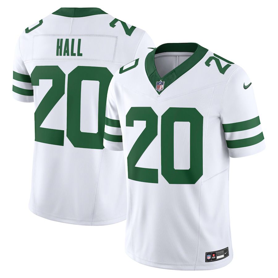 Men New York Jets #20 Breece Hall Nike Legacy White Vapor F.U.S.E. Limited NFL Jersey